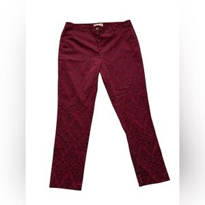 Burgundy Paisley Michael Kors Pants 12